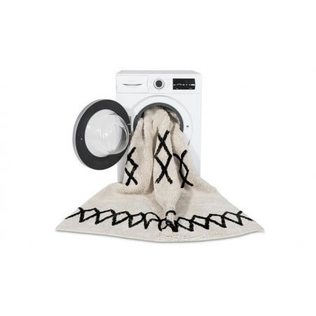 Dywan bawełniany Atlas Natural Black 120x160 cm Lorena Canals