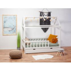 Łóżko Domek Adventure 140x70 Biały (z szufladą)