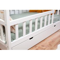 Łóżko Domek Adventure 140x70 Biały (z szufladą)