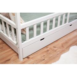 Łóżko Domek Adventure 140x70 Biały (z szufladą)