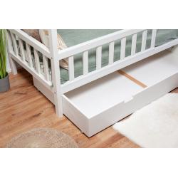 Łóżko Domek Adventure 140x70 Biały (z szufladą)