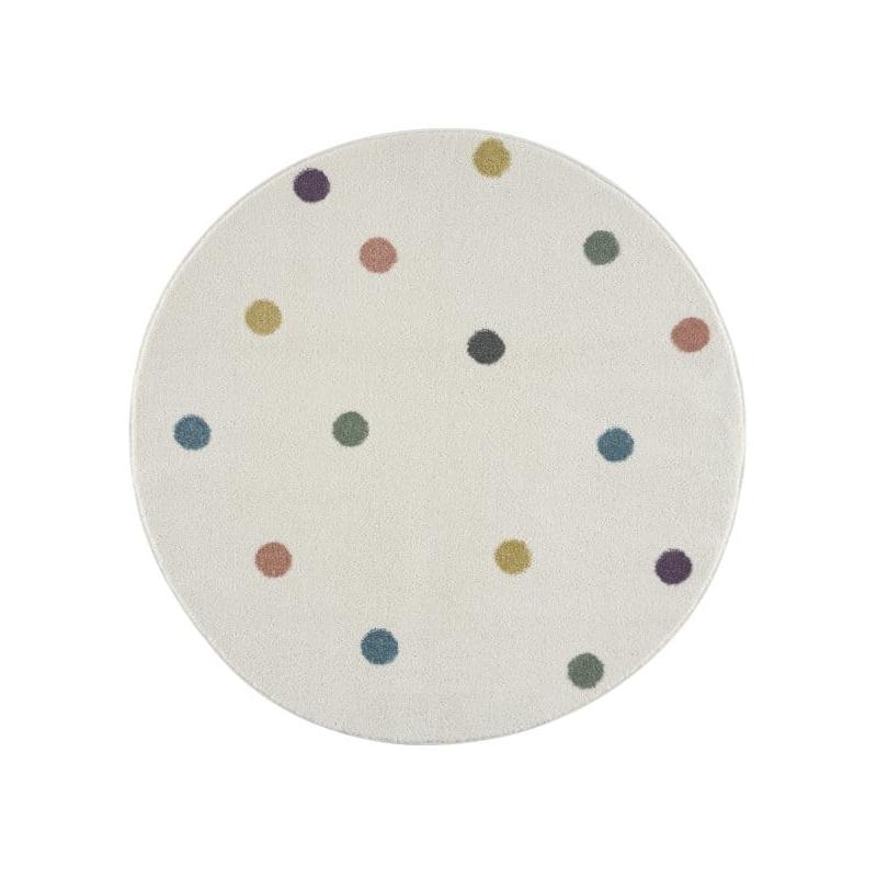 Dywan Okrągły Dots Creme Colorful 160cm
