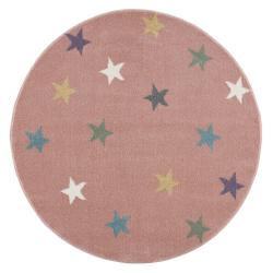 Dywan okrągły Stars Pink Colorful 160cm