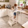 Kitchen Helper Drewniany Pomocnik Kuchenny dla Dziecka, Biały