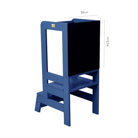 Kitchen Helper z Tablicą Drewniany Pomocnik Kuchenny dla Dziecka, Niebieski