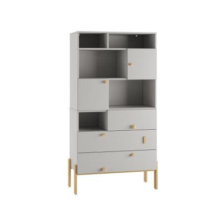 Regał Cube połączony z komodą trzyszufladową Cube