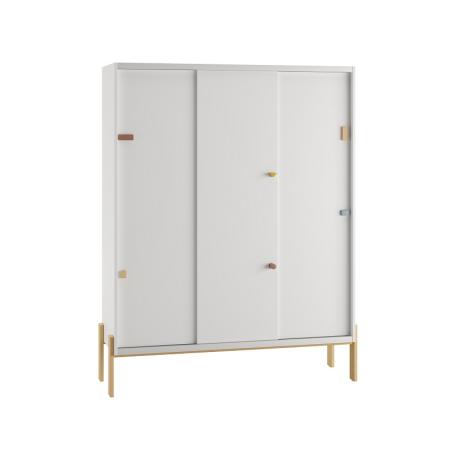 Pinio Cube Szafa Trzydrzwiowa z Przesuwnymi Drzwiami (nóżki w komplecie)