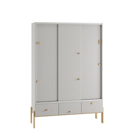 Pinio Cube Szafa Trzydrzwiowa z Przesuwnymi Drzwiami (nóżki w komplecie)