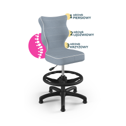 Krzesełko do biurka (wzrost 119-142) Petit niebieski (Jasmine)