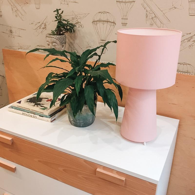 Young Deco Lampka Nocna Lampion Różowa