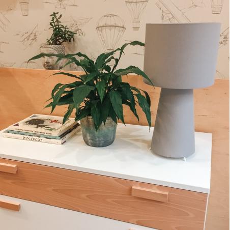 Young Deco Lampka Nocna Lampion Szara