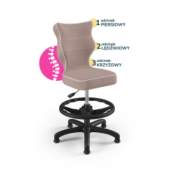 Krzesełko do biurka (wzrost 119-142) Petit różowy (Jasmine)
