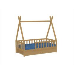 Łóżko Tipi 140x70 Naturalny (z szufladą)