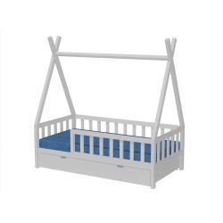 Łóżko Tipi 140x70 Biały (z szufladą)