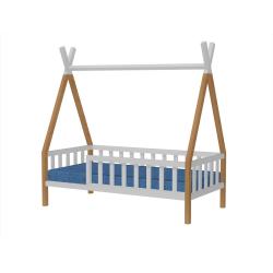 Łóżko Tipi Mini 140x70 Naturalny Biały (bez szuflady)
