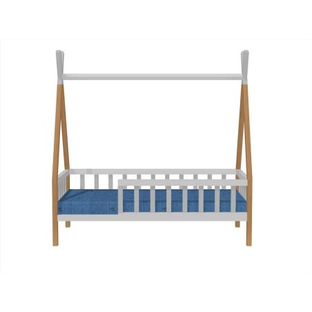 Łóżko Tipi Mini 140x70 Naturalny Biały (bez szuflady)