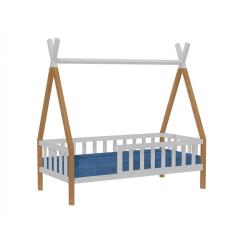 Łóżko Tipi Mini 140x70 Naturalny Biały (bez szuflady)