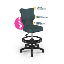 Krzesełko do biurka (wzrost 119-142) Petit niebieski (Monolith)