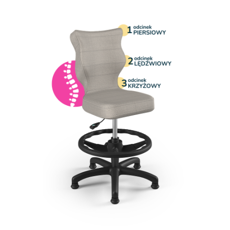 Krzesełko do biurka (wzrost 119-142) Petit szary (Monolith)