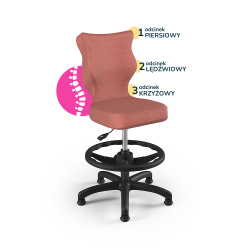 Krzesełko do biurka (wzrost 119-142) Petit różowy (Monolith)