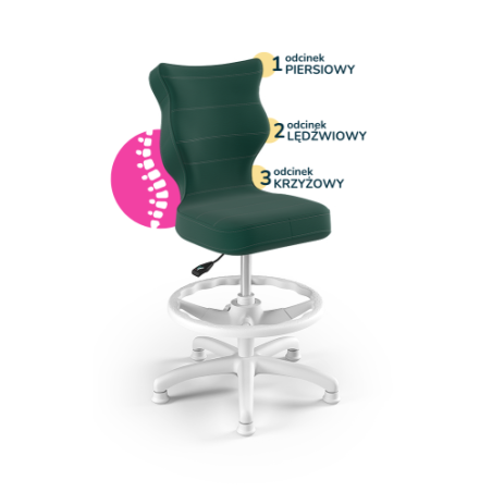 Krzesełko do biurka (wzrost 119-142) Petit zielony (Velvet)