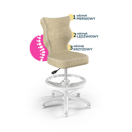 Krzesełko do biurka (wzrost 119-142) Petit beżowy (Visto)