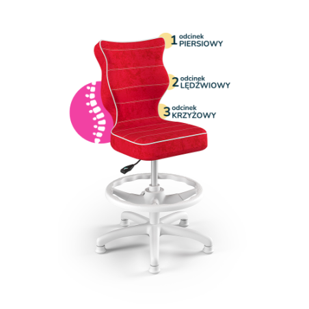 Krzesełko do biurka (wzrost 119-142) Petit czerwony (Visto)