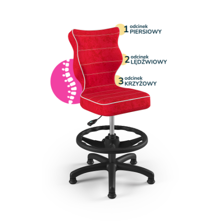 Krzesełko do biurka (wzrost 119-142) Petit czerwony (Visto)