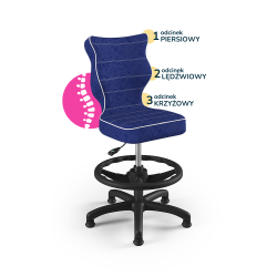 Krzesełko do biurka (wzrost 119-142) Petit niebieski (Visto)
