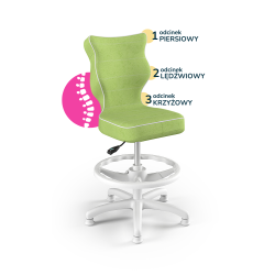 Krzesełko do biurka (wzrost 119-142) Petit zielony (Visto)