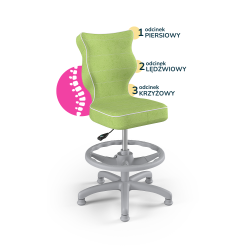 Krzesełko do biurka (wzrost 119-142) Petit zielony (Visto)