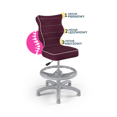 Krzesełko do biurka (wzrost 119-142) Petit fioletowy (Visto)