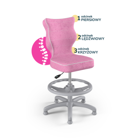 Krzesełko do biurka (wzrost 119-142) Petit różowy (Visto)