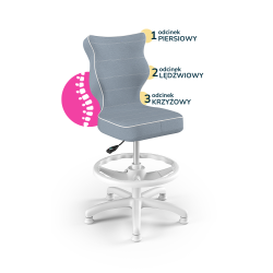 Krzesełko do biurka (wzrost 133-159) Petit niebieski (Jasmine)