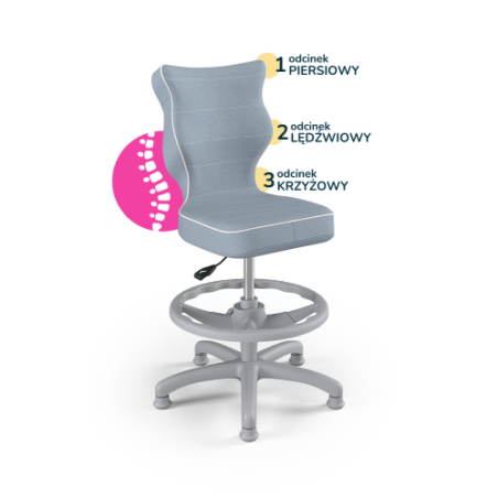 Krzesełko do biurka (wzrost 133-159) Petit niebieski (Jasmine)