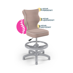 Krzesełko do biurka (wzrost 133-159) Petit różowy (Jasmine)