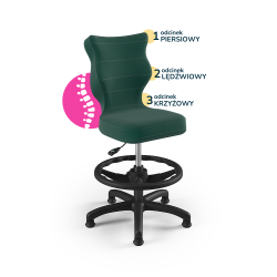 Krzesełko do biurka (wzrost 133-159) Petit zielony (Velvet)