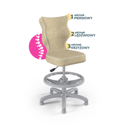 Krzesełko do biurka (wzrost 133-159) Petit beżowy (Visto)
