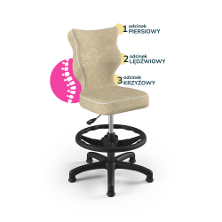 Krzesełko do biurka (wzrost 133-159) Petit beżowy (Visto)