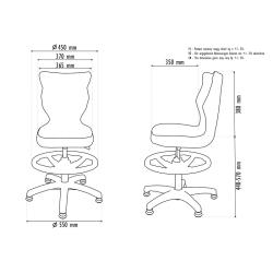 Krzesełko do biurka (wzrost 133-159) Petit fioletowy (Visto)