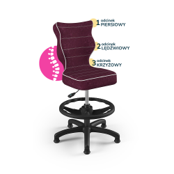 Krzesełko do biurka (wzrost 133-159) Petit fioletowy (Visto)