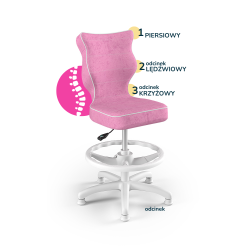 Krzesełko do biurka (wzrost 133-159) Petit różowy (Visto)