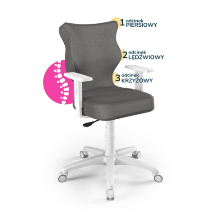 Krzesełko młodzieżowe (wzrost 146-176,5) Duo ciemny szary (Monolith)