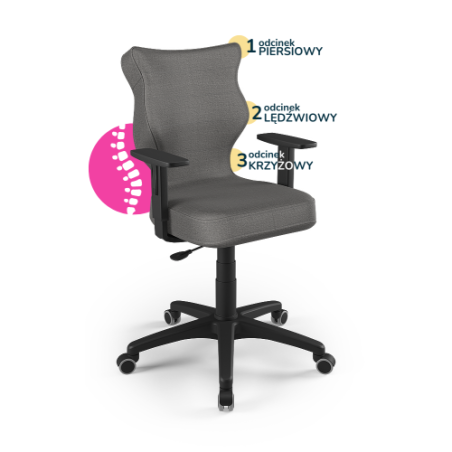 Krzesełko młodzieżowe (wzrost 146-176,5) Duo ciemny szary (Monolith)