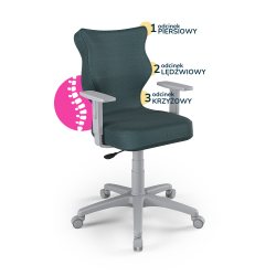 Krzesełko młodzieżowe (wzrost 146-176,5) Duo niebieski (Monolith)