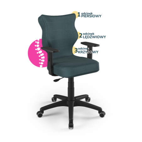 Krzesełko młodzieżowe (wzrost 146-176,5) Duo niebieski (Monolith)