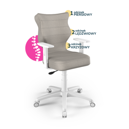 Krzesełko młodzieżowe (wzrost 146-176,5) Duo szary (Monolith)