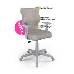 Krzesełko młodzieżowe (wzrost 146-176,5) Duo szary (Monolith)