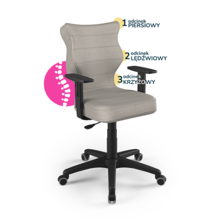 Krzesełko młodzieżowe (wzrost 146-176,5) Duo szary (Monolith)