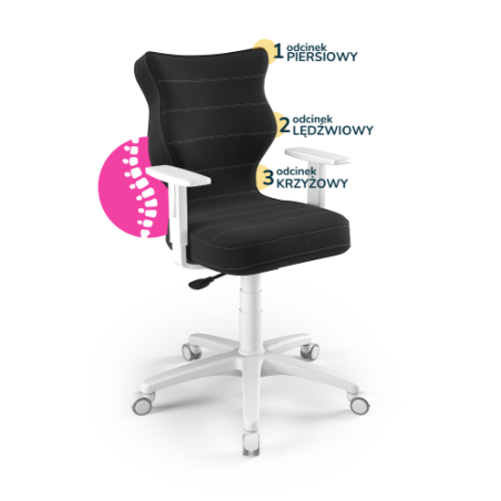 Krzesełko młodzieżowe (wzrost 146-176,5) Duo antracyt (Velvet)